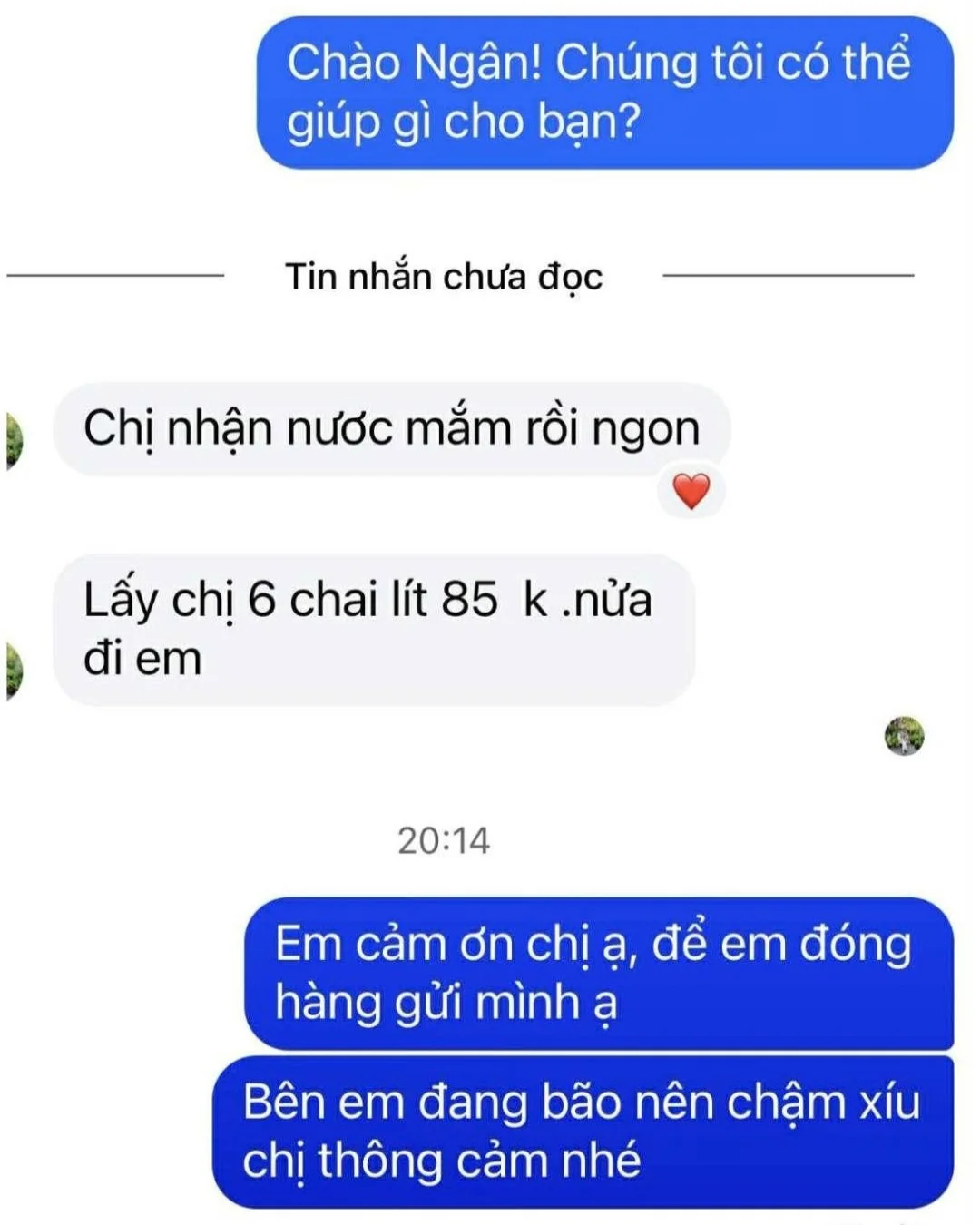 Feedback khách hàng sử dụng nước mắm Huệ Bông 01