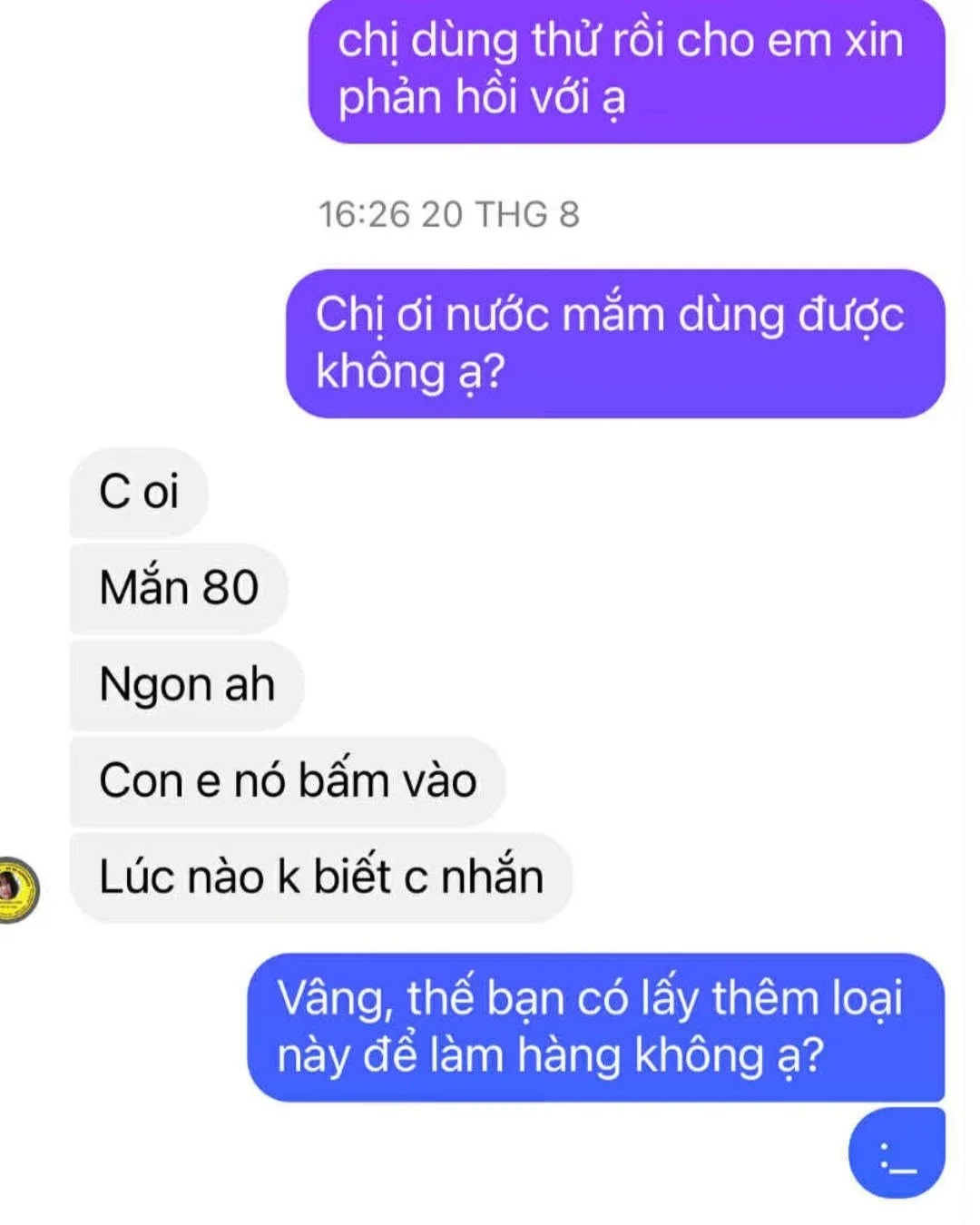 Feedback khách hàng sử dụng nước mắm Huệ Bông 06