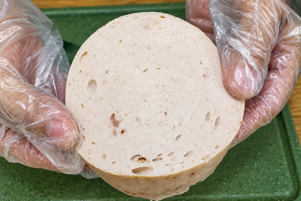 Khoanh giò lụa làm theo công thức Huệ Bông