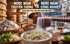 Nước mắm truyền thống và nước mắm công nghiệp khác nhau thế nào? Quán ăn nên dùng loại nào