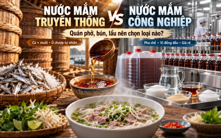 Nước mắm truyền thống và nước mắm công nghiệp khác nhau thế nào? Quán ăn nên dùng loại nào